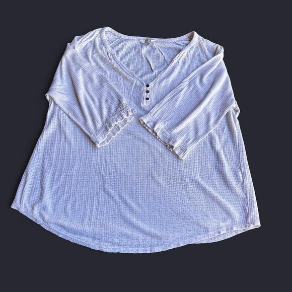 Lucky Brand Women's White Peasant Top - Picture 1 of 8